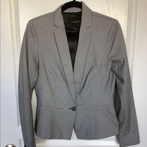 Peplum grey patterned blazer